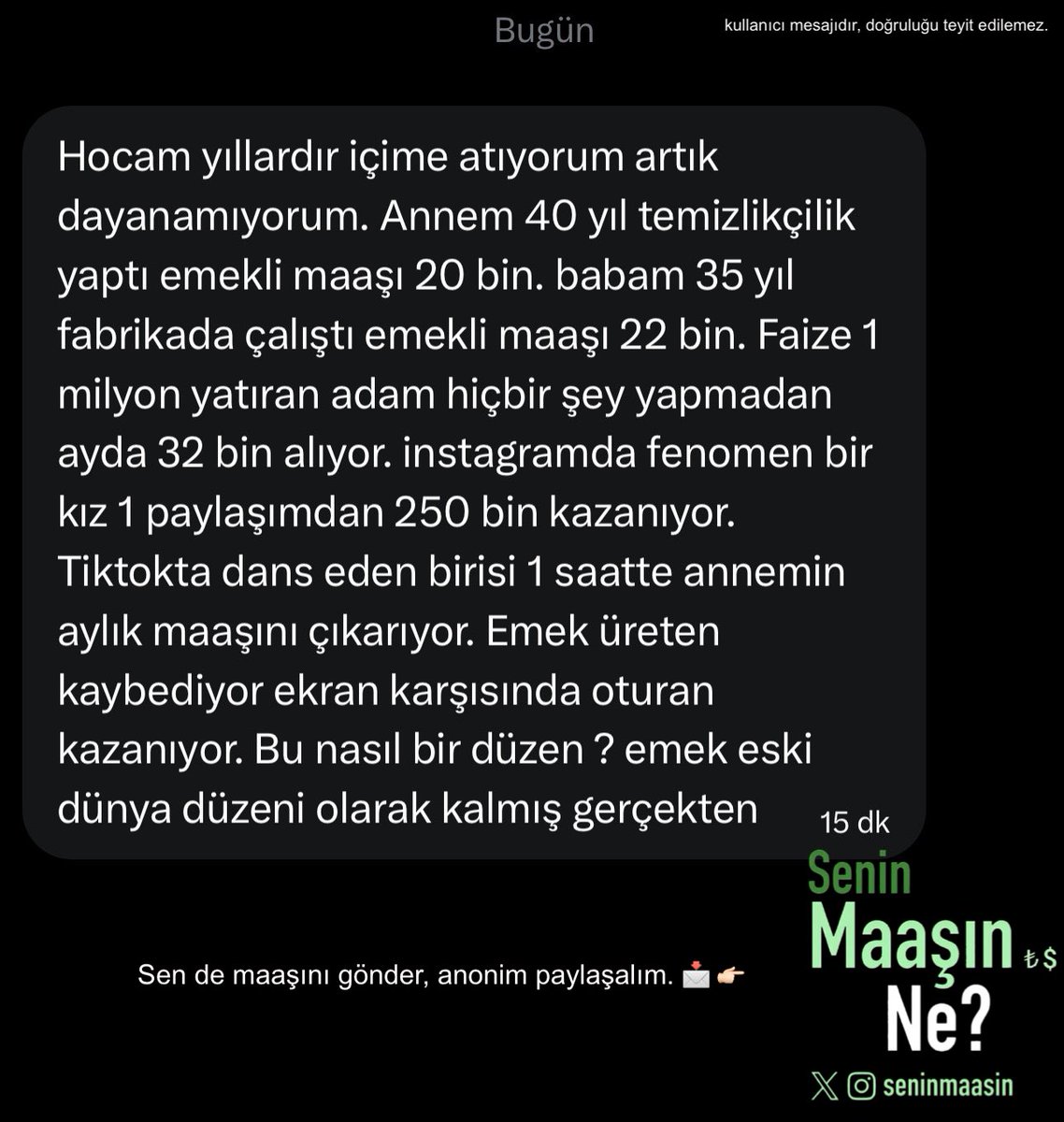 Senin Maaşın Ne? 💸 tweet media