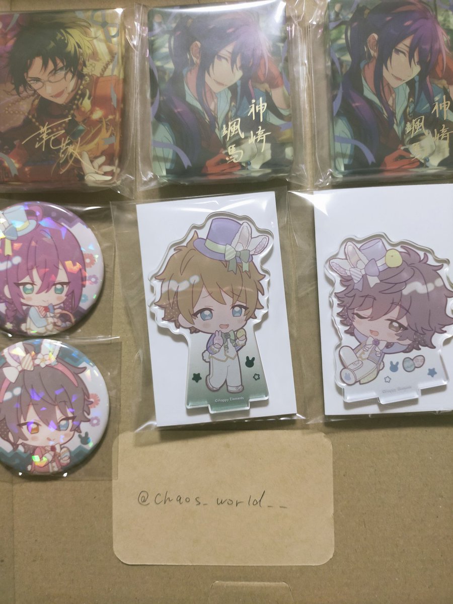 Chaos_world__'s tweet photo. 【 交換 譲渡 】あんスタ アニカフェ イースター

譲：缶バッジ マヨイ みか
　　アクスタ 翠  陣
　　コロッタ 敬人 颯馬2
　（画像外 ステッカー ひなた 宗）

求：全種 創 一彩 藍良 燐音 定価＋送料

初回プロカ必読。郵送のみ。交換創優先気味
検索からでもお気軽にお声がけ下さい。 https://t.co/iunew7tEPE