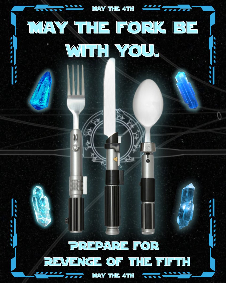 DiningSU's tweet photo. ✨ May the Fourth Be With You ✨
Fuel up like a Jedi today 🍴⚡
But don’t get too comfortable… 👀
Revenge of the Fifth is coming tomorrow with a special afternoon treat. More info soon!

Stay hungry, and may the fork be with you 😄
#theCommons #SUDining #hereforthefood https://t.co/0tkDOwN09f