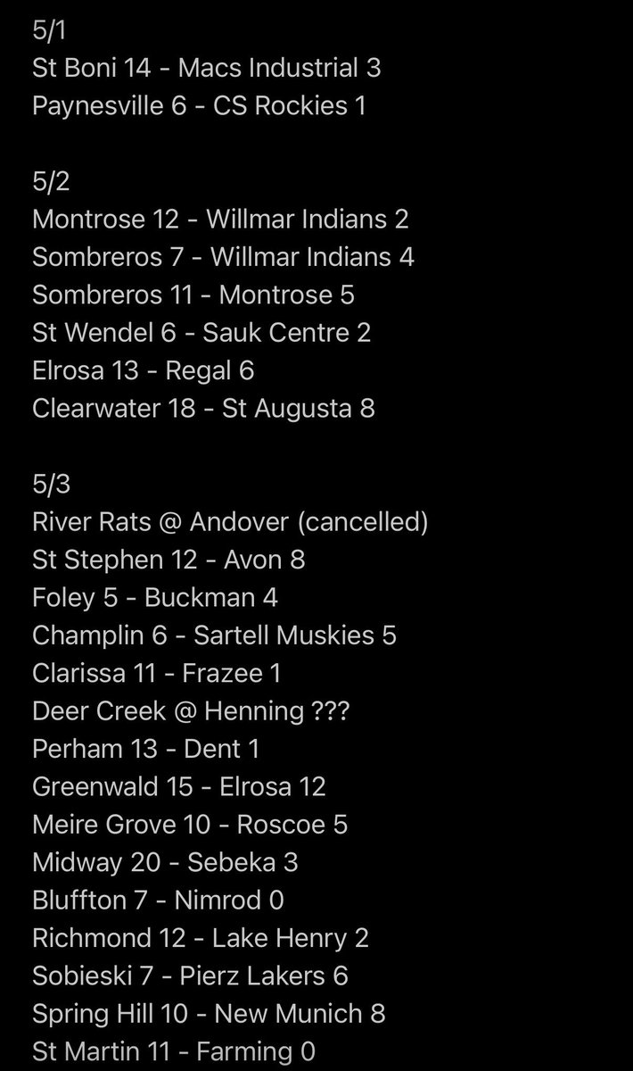 Town Ball Schedule Guy tweet media
