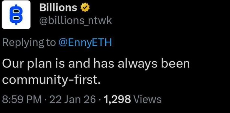 oneonsamm's tweet photo. @billions_ntwk  Yor plan is and has always been community-last. 

Billion $BILL scam ❌ https://t.co/UmXbcX5HW3