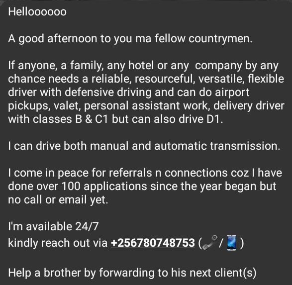 ProfessaUG's tweet photo. @KomugishaPeace Let's help a brother https://t.co/uJoToTJEgP
