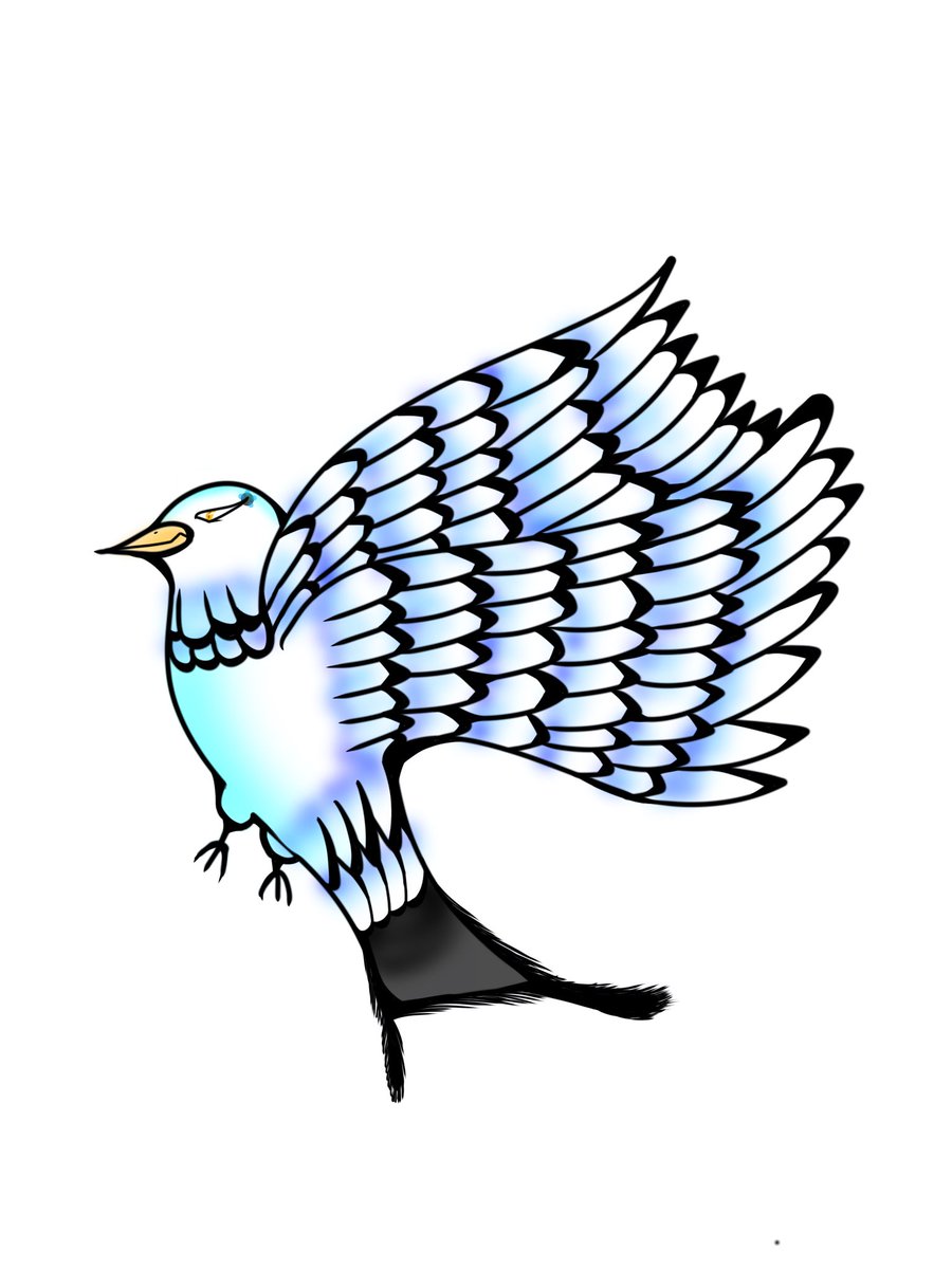 一日一絵 7日目 鳥🕊️