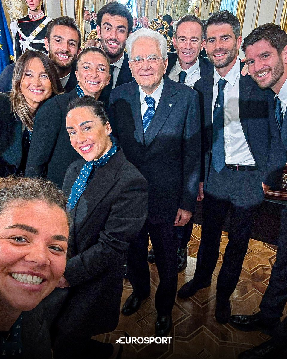 Eurosport_IT's tweet image. L’Italia del tennis, in tutto il suo splendore, oggi in visita al Quirinale dal presidente Mattarella 🇮🇹🎾

#Tennis #Italia