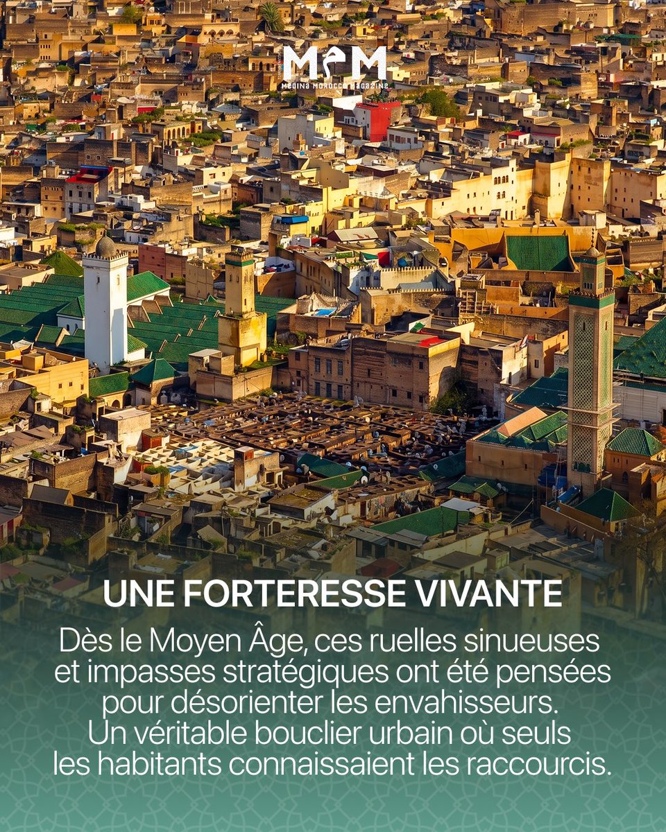 MedinaMorocco's tweet image. S'égarer dans les dédales d'une médina marocaine n'est pas une simple promenade, c'est une plongée au cœur d'un génie urbain séculaire.

#Medina #Maroc #Architecture #Fes #Marrakech