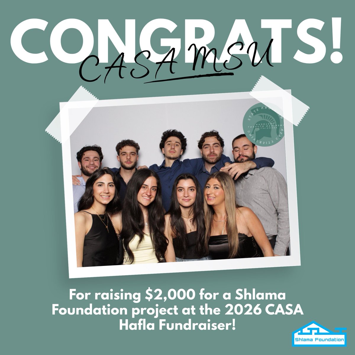 ShlamaF's tweet photo. We’d like to give a big shoutout to CASA MSU, including its board and all of its incredible members. We’re also deeply grateful to the amazing sponsors who helped make the 2026 CASA Hafla such a success. Thank you 💚 https://t.co/BWybrSzXgw