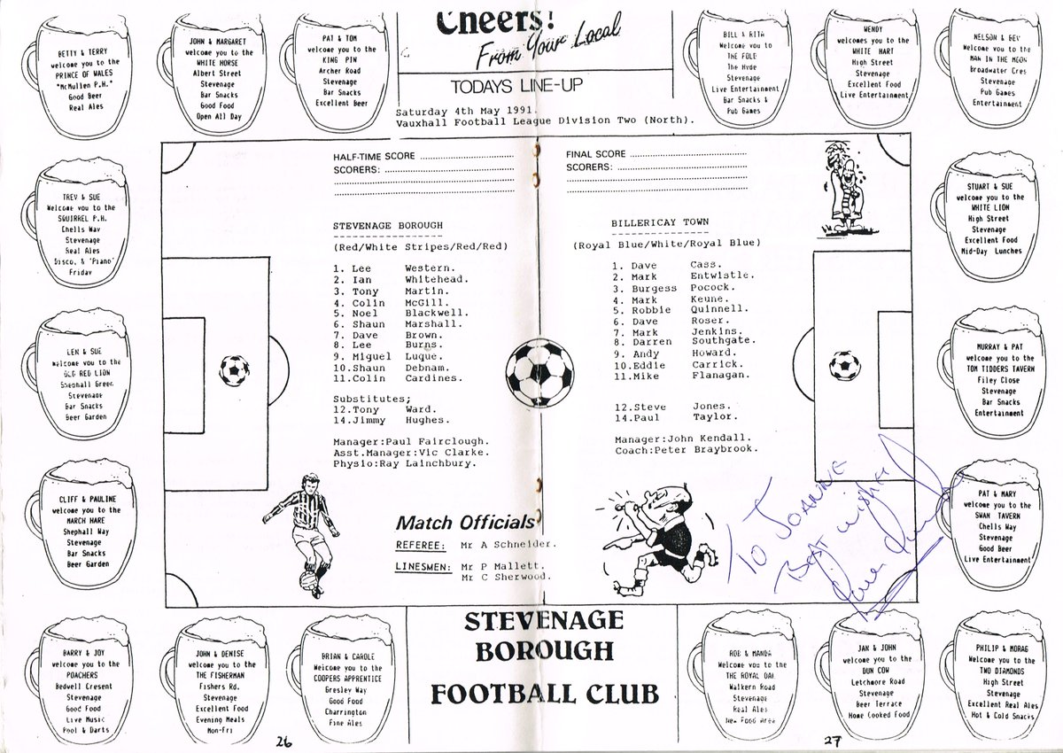 StevenageFA's tweet photo. 📅 OTD 35 years ago | Title-winning Boro set the seal on a 107 point season with a 2-0 final day victory over Billericay https://t.co/djqVtBkDiq