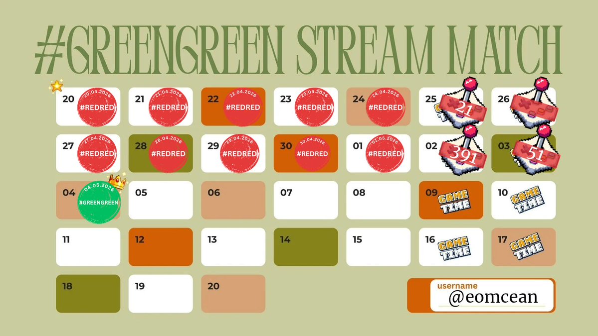 eomcean's tweet image. 📆 DAY 15 ㅡ 04.05.2026 
🎲 Team 1 #REDRED

#CORTIS #GREENGREEN #CORTIS_REDRED #CORTIS_TNT