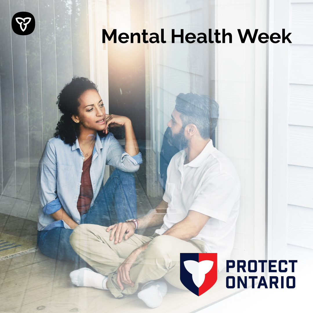 ONThealth's tweet image. Connection matters to all of us – it helps us feel seen, valued and secure.

This #MentalHealthWeek, make the small moments count. Connect with your community and yourself to reduce isolation and strengthen your #MentalHealth.

#ComeTogetherCanada