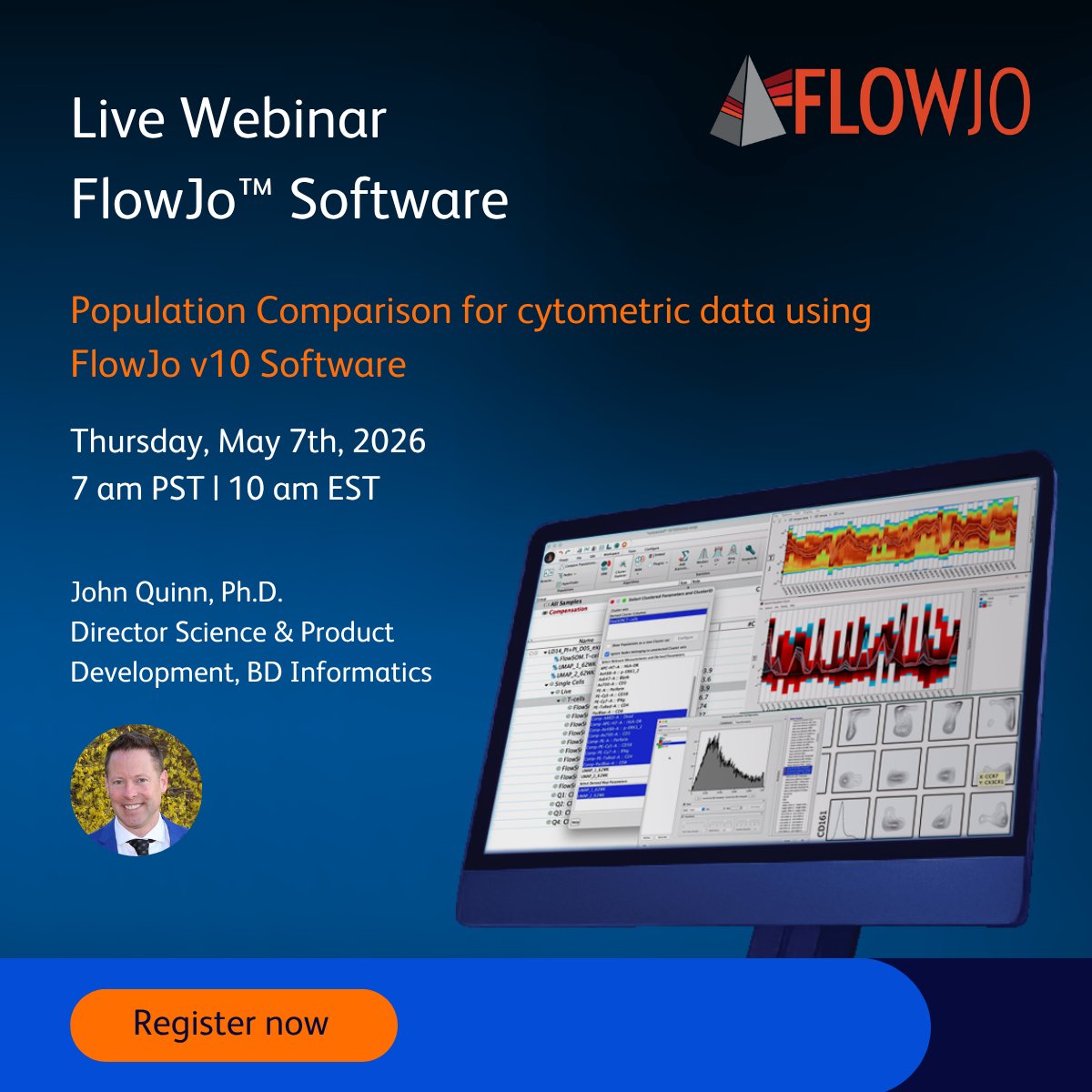 FlowJoNow's tweet photo. Sign up for our free webinar, Population Comparison for cytometric data using FlowJo v10 Software, Thursday, May 7th at 7am PST | 10am EST!
https://t.co/VQjBuBSR0U
#flowjo #BDBiosciences https://t.co/STemtYTaTN