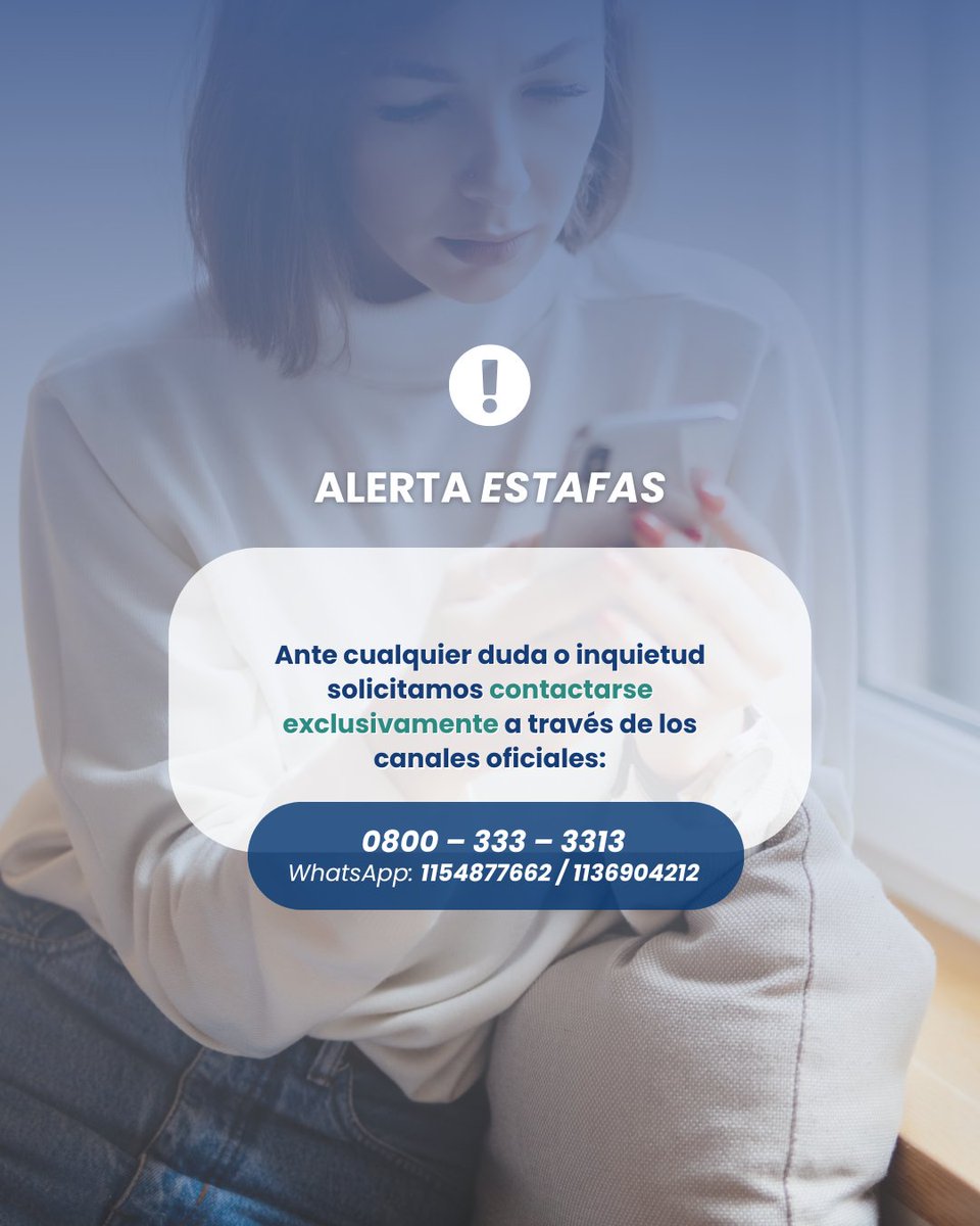 OsfePrensa's tweet photo. ⚠️🚫Se han detectado contactos telefónicos y mensajes dirigidos a afiliados/as, en los cuales se brinda información errónea o falsa sobre supuestos convenios inexistentes, con el objetivo de inducir a error y promover traspasos de cobertura de salud. https://t.co/6YYxMRi5Vw