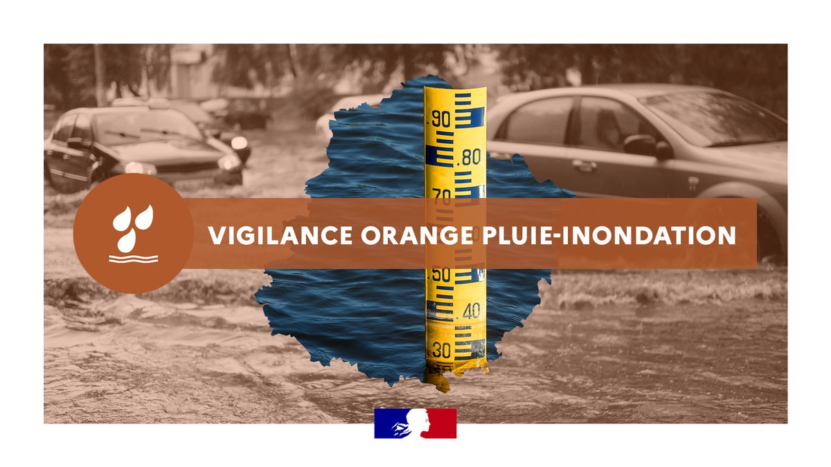 Image de Préfet de la Sarthe - #VigilanceOrange | 🟠🌧
Météo-France a placé le département de la #Sarthe en vigilance orange pluie