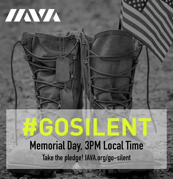 iava's tweet photo. IAVA’s annual #GoSilent campaign raises awareness and recognition for our nation’s heroes who have made the ultimate sacrifice.

Take the pledge and help spread the word! https://t.co/ybmUaVdBCR https://t.co/98mmAP36Uh