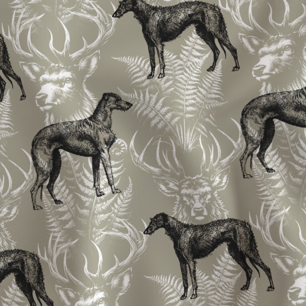 przemilak's tweet image. The Deerhound #dog and a #forest motif create a mysterious atmosphere of woodland adventure spoonflower.com/en/fabric/2077… 
This pattern is available as #fabric #wallpaper #homedecor #bedding dedicated to #doglovers #naturelovers #twitterdogcommunity #hunters #sewing #fashion #deerhound