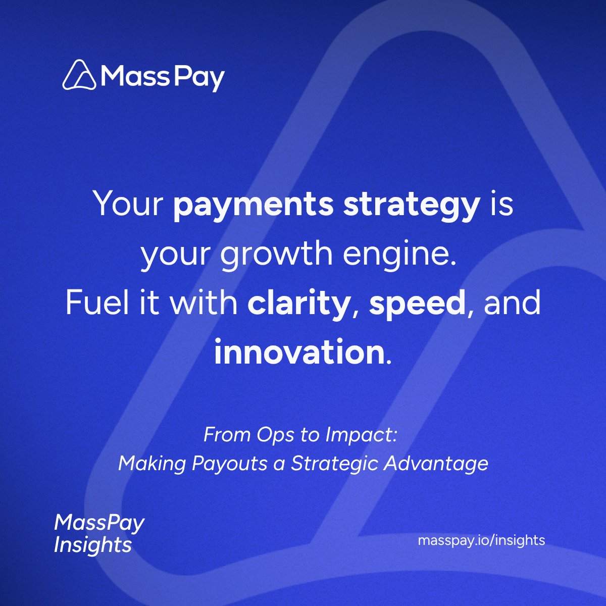 MassPay_io's tweet image. Your payments strategy is your growth engine. 📈
Fuel it with clarity, speed, and innovation. 🚀#MondayMotivation #MassPay