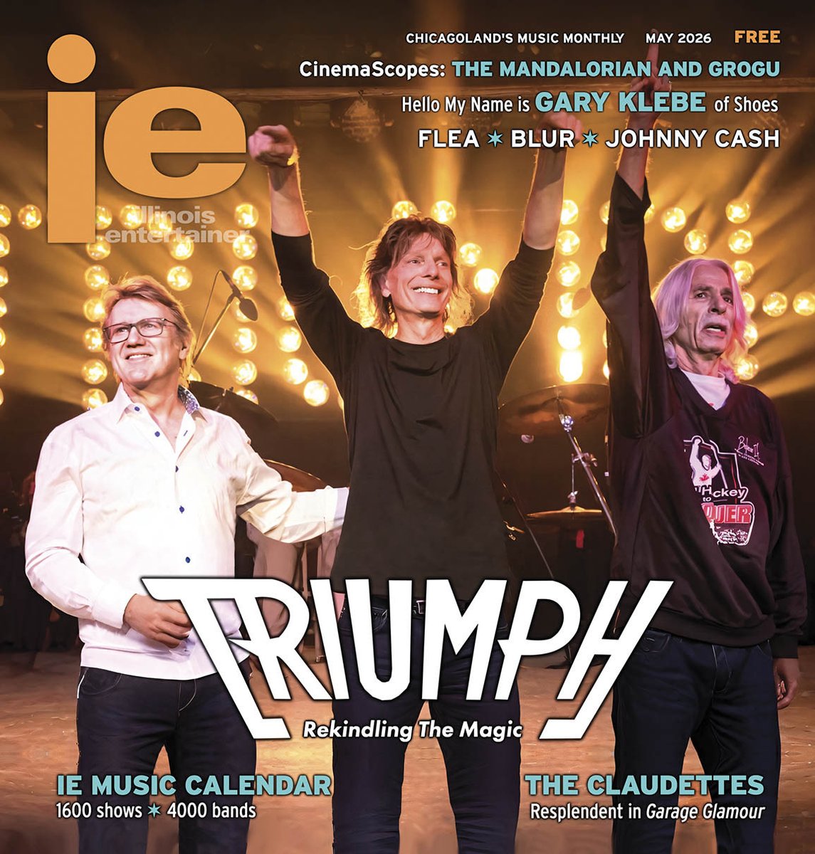 ie_entertainer's tweet photo. May print and digital issue out now! Legendary Canadian rockers Triumph story by Kelley Simms graces our cover + power pop pioneer Gary Klebe of @shoes and our interview with The Claudettes. Plus IE Music Calendar x Flea x Blur x @thecolourfield and more…https://t.co/BPJQACWIsT https://t.co/6z9m9z578o