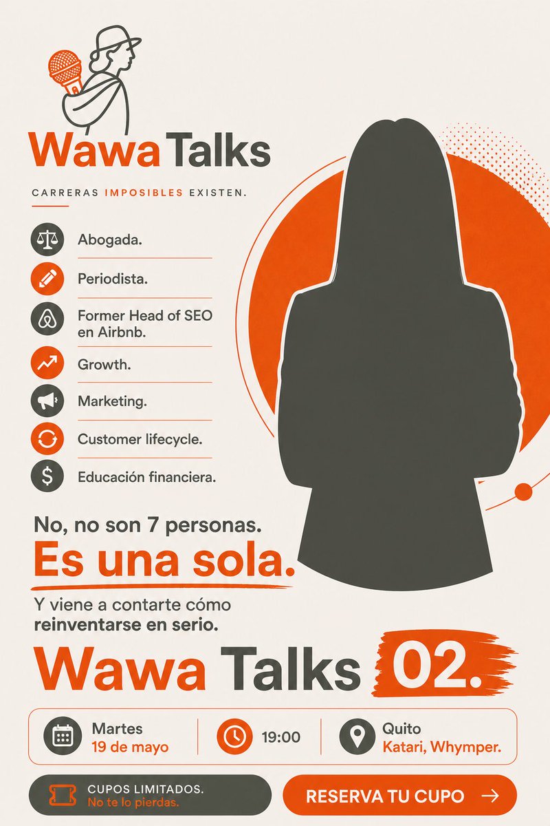 WawaTalks's tweet photo. El problema no es tu carrera.
Es creer que solo tienes una.

Wawa Talks 02.

Una noche, un bar, una gran historia y gente con mentes que quieren más. https://t.co/2X9hGC7Moy