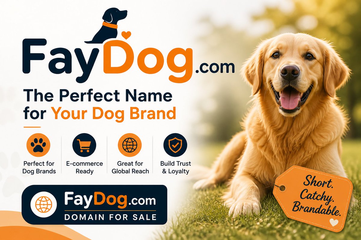 noahibraham's tweet image. Looking for a catchy domain for your dog brand? 🐶

FayDog.com is short, memorable, and perfect for:
• Pet brands
• Dog products
• E-commerce stores

👉  is for sale

Serious offers welcome.

#DomainForSale #DogBrand #PetBusiness #Brandable