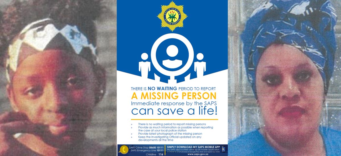 SAPoliceService's tweet image. RT #sapsGP #SAPS Rabie Ridge seeks public assistance in locating a mother, 47yr-old Siphelele Mpofu and her 12yr-old daughter, Lara Mpofu, who are #missing. According to information, the mother and her daughter left their home to visit her brother-in-law at Mayibuye area in Rabie