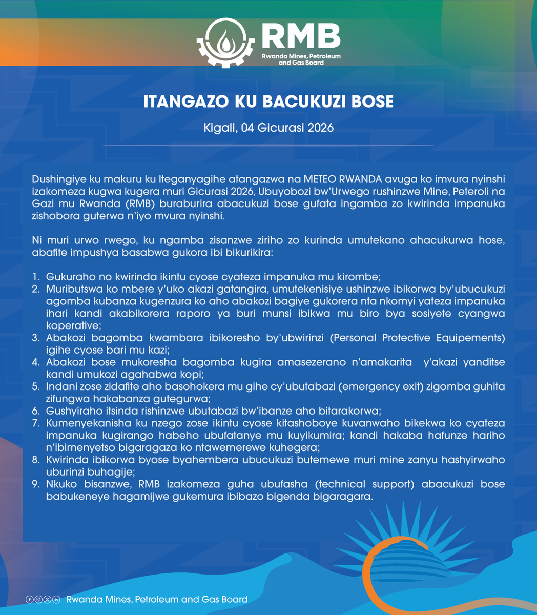 Rwanda Mines, Petroleum and Gas Board tweet media