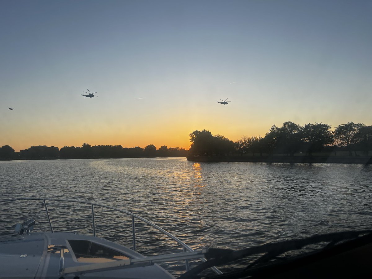 chull's tweet photo. @PenguinSix Here was my view of the flyover. Along the Washington Channel there were so many walkers, cyclists, families and fishermen, who will lose this connection to nature during and likely after construction. East Potomac Park is not just a golf course (where daughters learned to play). https://t.co/V49nGxFOjC