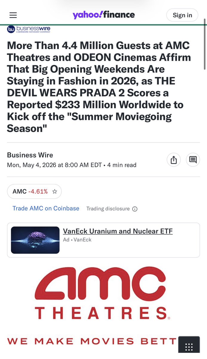 rambo43_hahn's tweet image. #AMCTheatres Breaking Records