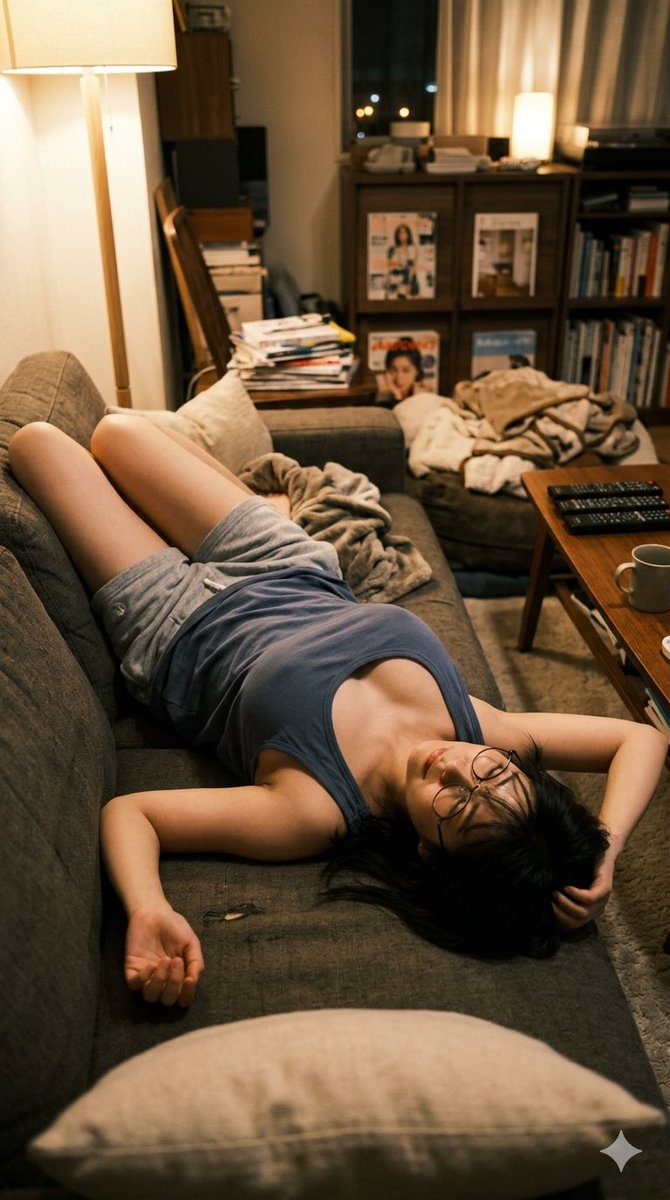 Cozy Night Living Room Candid