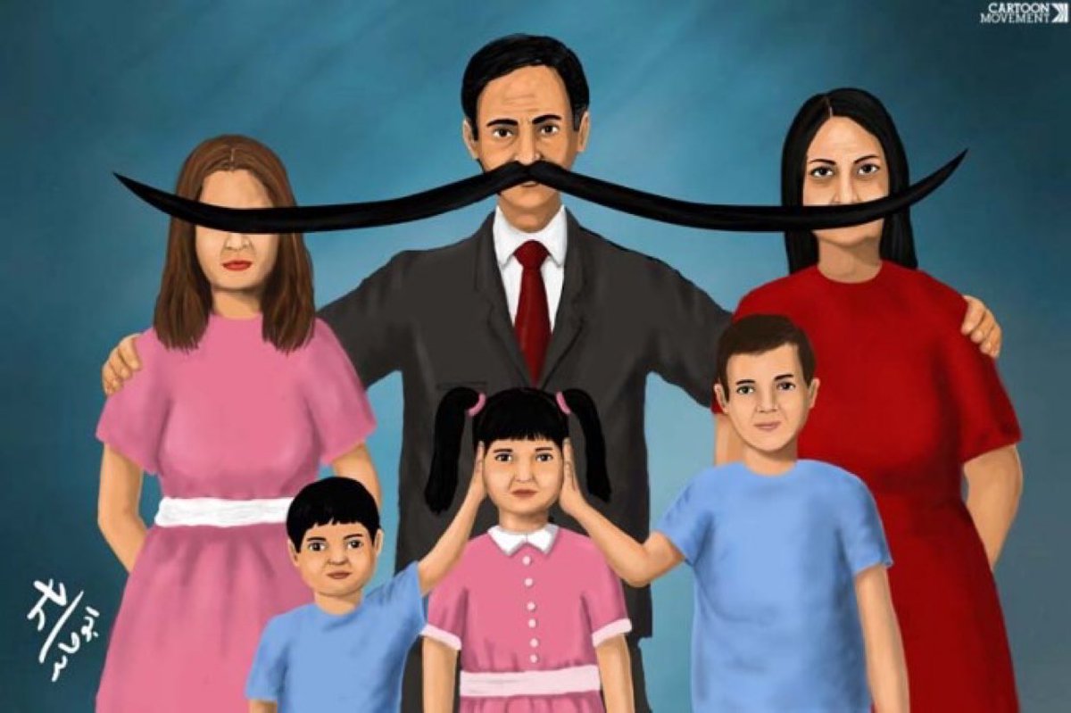 "Family Portrait" by artist Yasser Abu Hamed