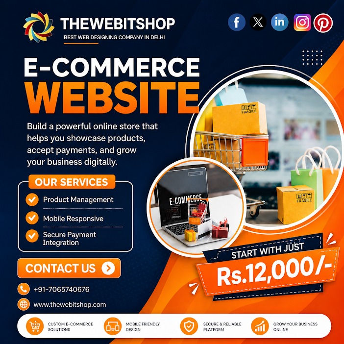 TheWebITShop's tweet image. At The Web IT Shop, we help you build a high-performing online store that lets you showcase products, accept secure payments

💰 Start your online journey at just Rs.12,000/-

📞 Contact Us: +91-7065740676
🌐 thewebitshop.com
.
#EcommerceWebsite #OnlineStore
