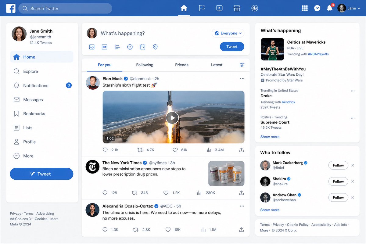 stats_mitra's tweet photo. What if Twitter Designed by Facebook! https://t.co/zdbnwcduiF