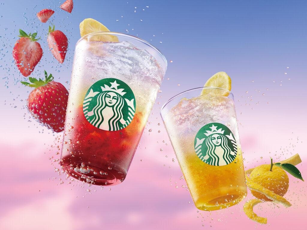 スターバックス(Starbucks Coffee) 夏のフレーバー
「チラックス ソーダ ストロベリー」
「チラックス ソーダ ゆずシトラス」