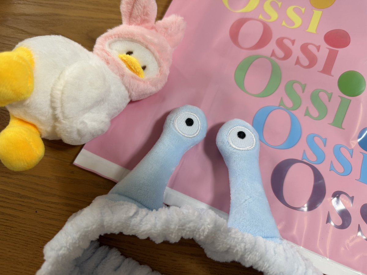 ついでについでにOssiに寄って うさ耳アヒルと、ピンクのヘアバンド(家