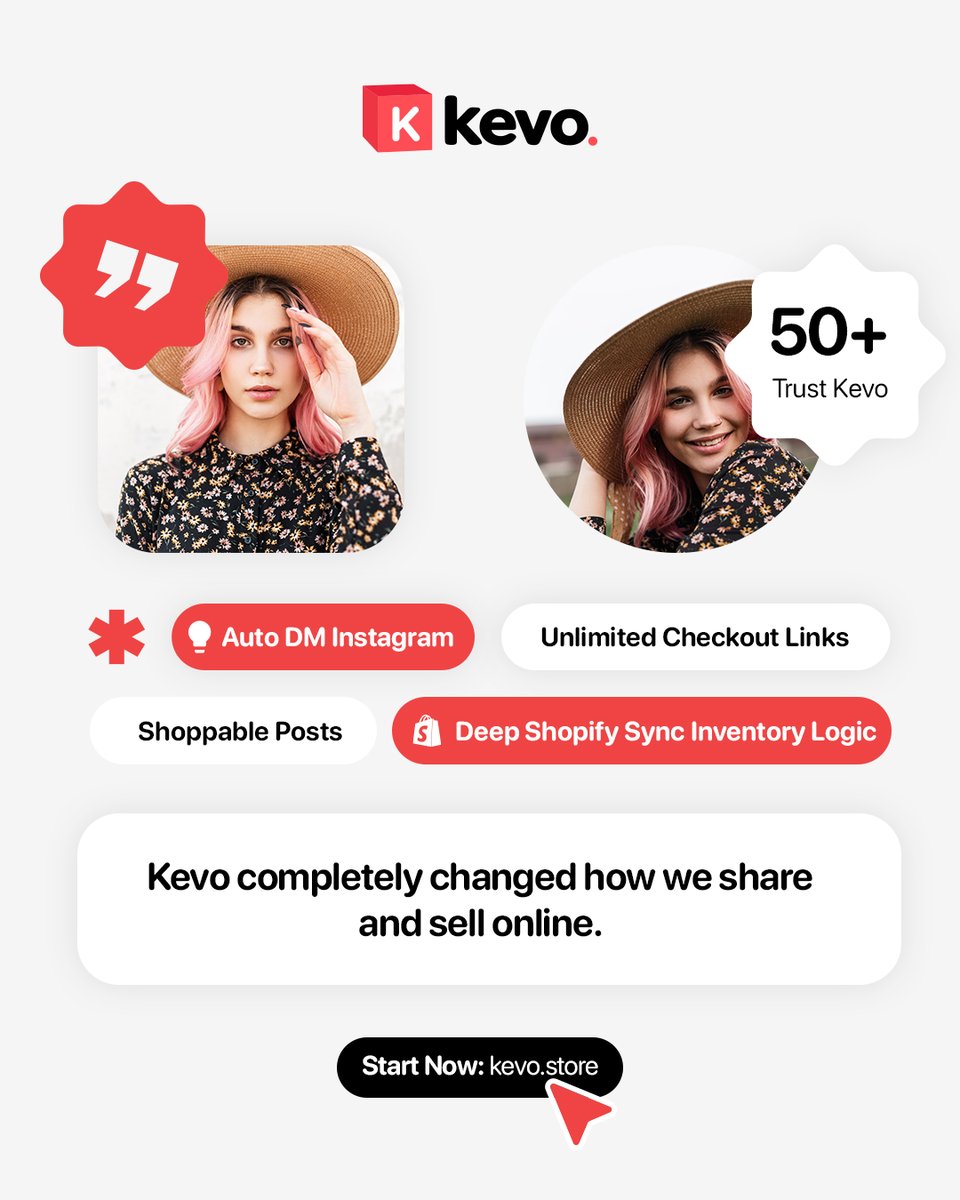 kevoapp's tweet image. Kevo is completely changing how we share and sell online.

🚀 Auto DM on Instagram
🚀 Unlimited checkout links
🚀 Deep Shopify sync
Everything you need in one smart platform.
👉 kevo.store

#Kevo #LinkInBio #SocialCommerce #AIStorefront #Shopify