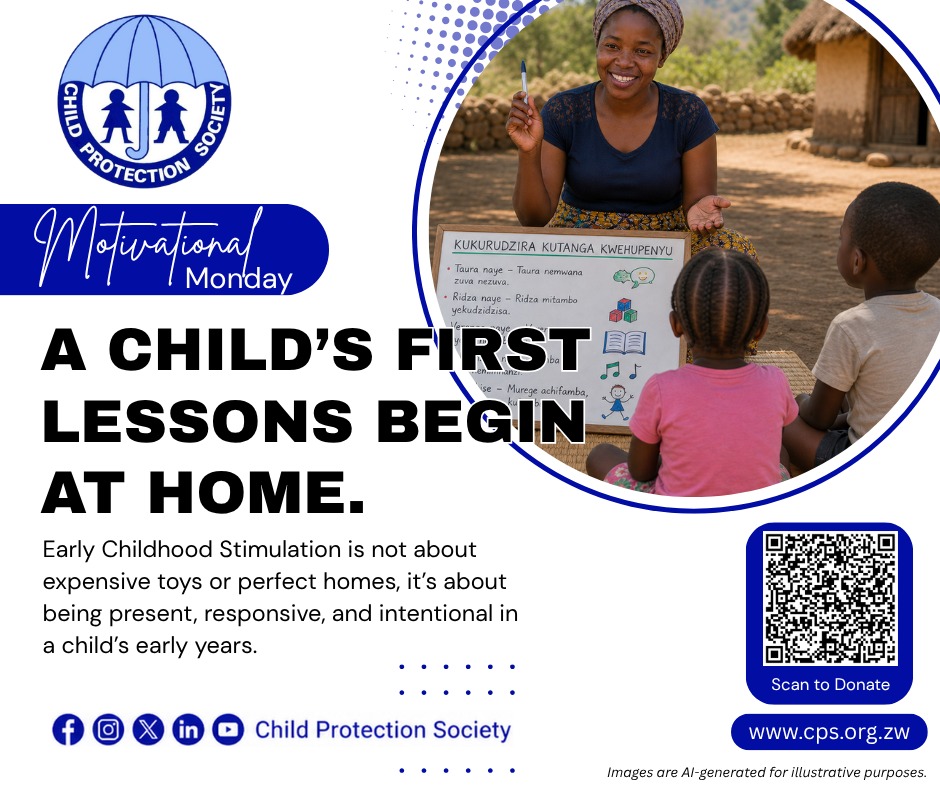CPSZimbabwe's tweet photo. Every story, song, game &amp; conversation helps a child learn and grow. Small moments today build brighter futures tomorrow. 🌱 #EarlyChildhoodStimulation https://t.co/8VKfOmnLYl
