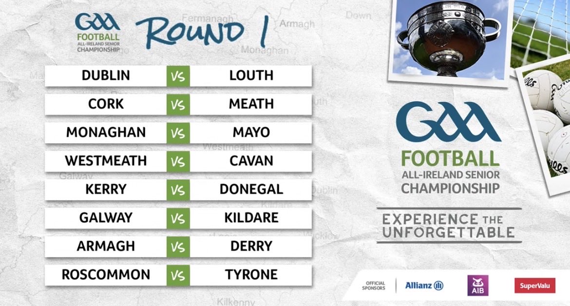 userupmayo's tweet photo. Mayo will play Monaghan in Round one. #mayogaa #gaadraw https://t.co/k4js1lOPkk