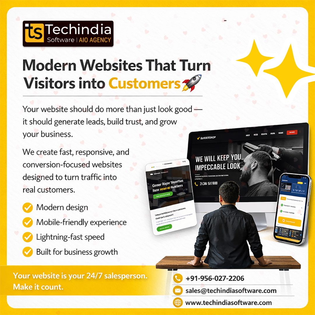 Techindiaa's tweet photo. Make your website your best salesperson 
Fast, modern &amp; built to convert visitors into real leads.
Upgrade your online presence today 

🌐 https://t.co/wnJB59Ovtp
📞 +91-9560272206

#WebDesign #DigitalMarketing #LeadGeneration #BusinessGrowth #WebsiteDesign #TechindiaSoftware https://t.co/rbt4CXefCC