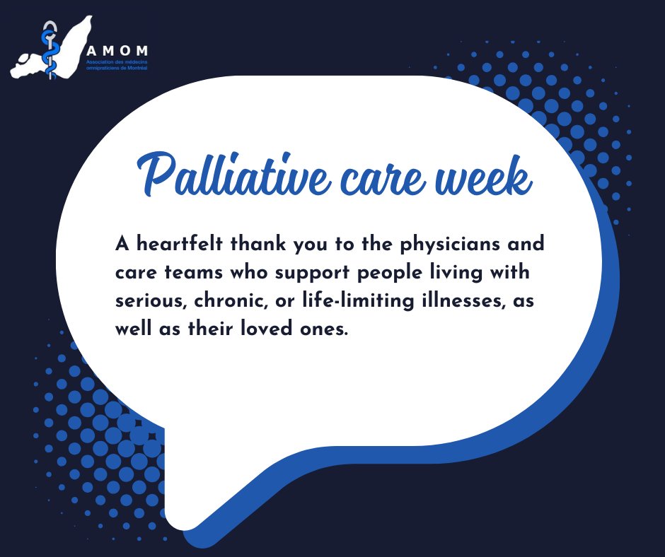AMOMTL's tweet photo. #medecinsfamille #familymedicine #soinspalliatifs #aqsp #cfpc #palliativecare https://t.co/11pE79SDcp