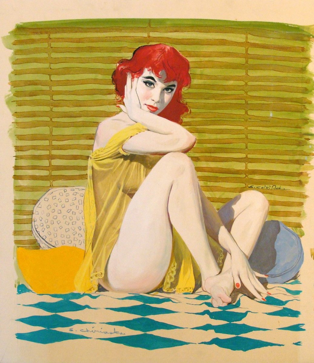cimerians's tweet image. "Come Hither" by Ernest Chiriacka 
#Pulp #illustration