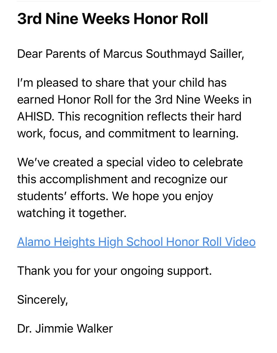 MarcusBenSS's tweet photo. Blessed to make Honor Roll again. ✝️ Staying focused, staying disciplined, and trusting the process. #HeightsWay #MulesUp 🐴🆙🤘🏼 @MarcusBenSS #MarcusBenSS @AHISDAthletics #AHISDathletics @ahmulesfootball #AHmulesFootball @ahhstrack @ahhs.track @AHISD #AHISD https://t.co/x4iMm56RPr
