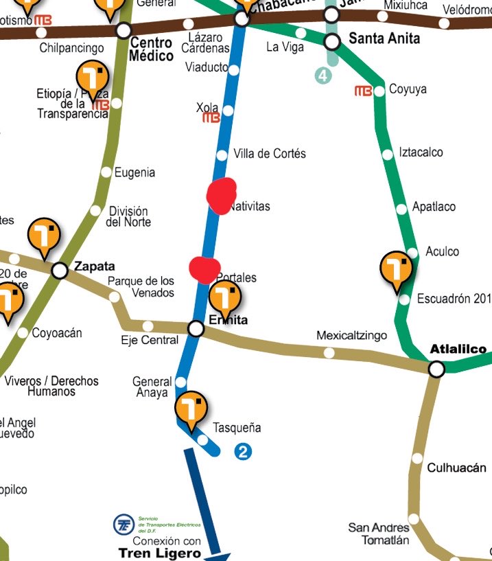 guiametromx's tweet image. #ÚltimaHora 🚨
⚠️ #MetroCDMX ⚠️
➡️ Línea 2 #Linea2

❌ NO HAY SERVICIO EN LAS SIGUIENTES ESTACIONES: 

❌ SAN ANTONIO ABAD

❌ NATIVITAS

❌ PORTALES

#TomaloEnCuenta ‼️