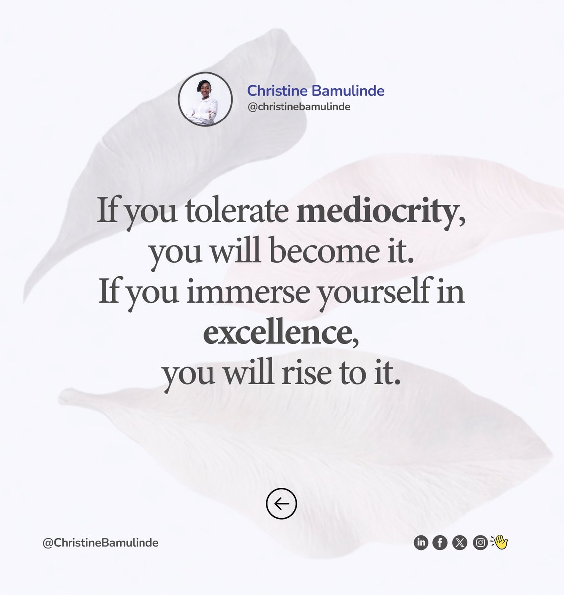 CBamulinde's tweet photo. Do you know what part your environment contributes to your identity?  #ChristineBamulinde #lifecoachingtips #youridentity 

1/2 https://t.co/0w831qlK6G