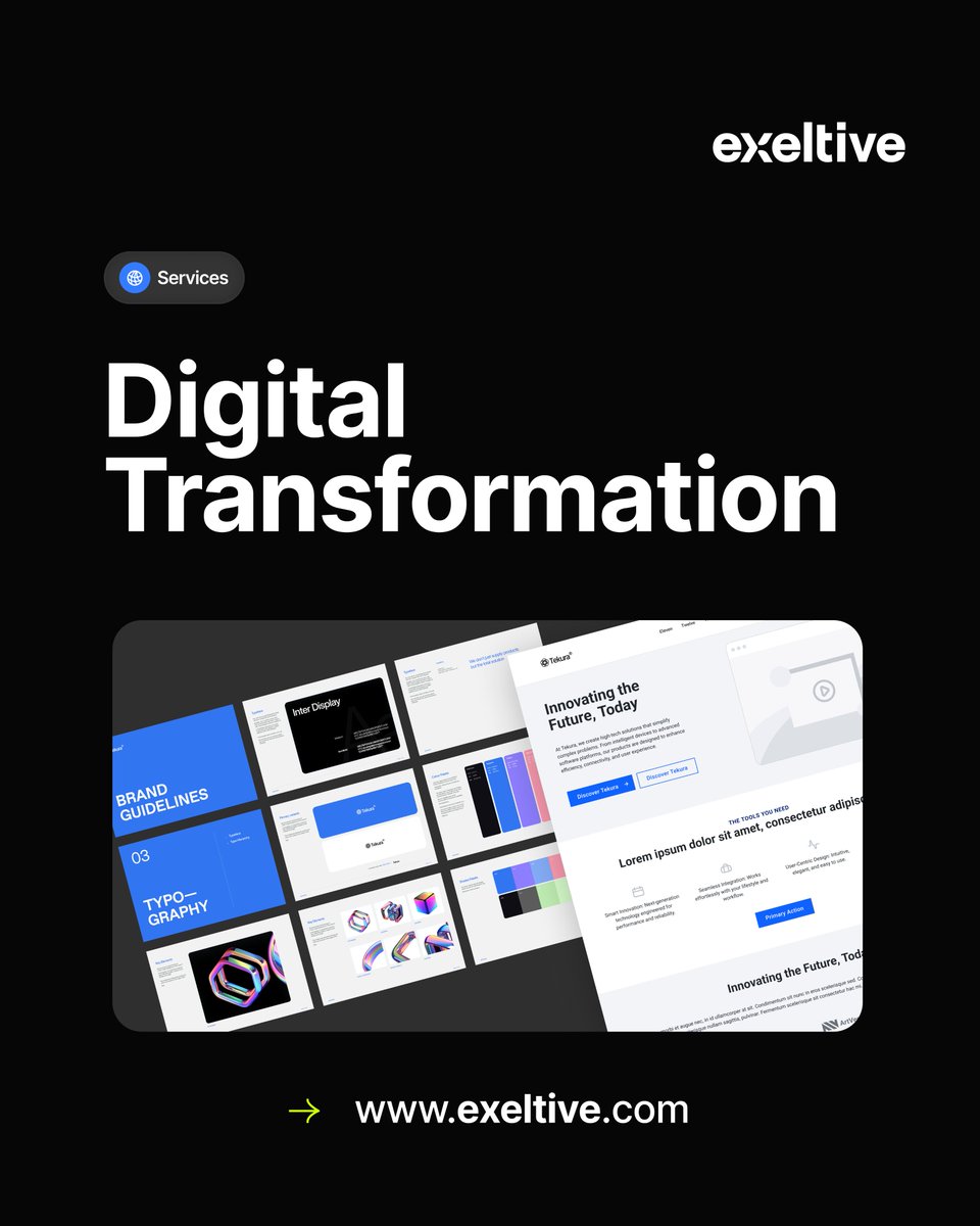 exeltive's tweet photo. 🔄 Transform Today. Scale Tomorrow.

We help businesses evolve through strategy, tech &amp; execution.

🧠 Strategy
⚙️ AI &amp; Automation
☁️ Cloud
👨‍💻 CTO Guidance

👉 https://t.co/tCzk34eqAQ https://t.co/CB4RjaeioA