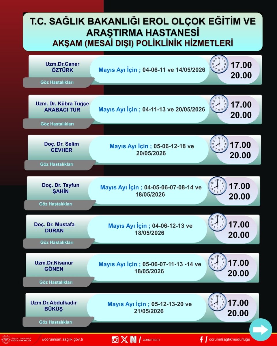 ceahofficial's tweet photo. Akşam ( Mesai Dışı) poliklinik hizmetleri https://t.co/mwMbvh1K3Q