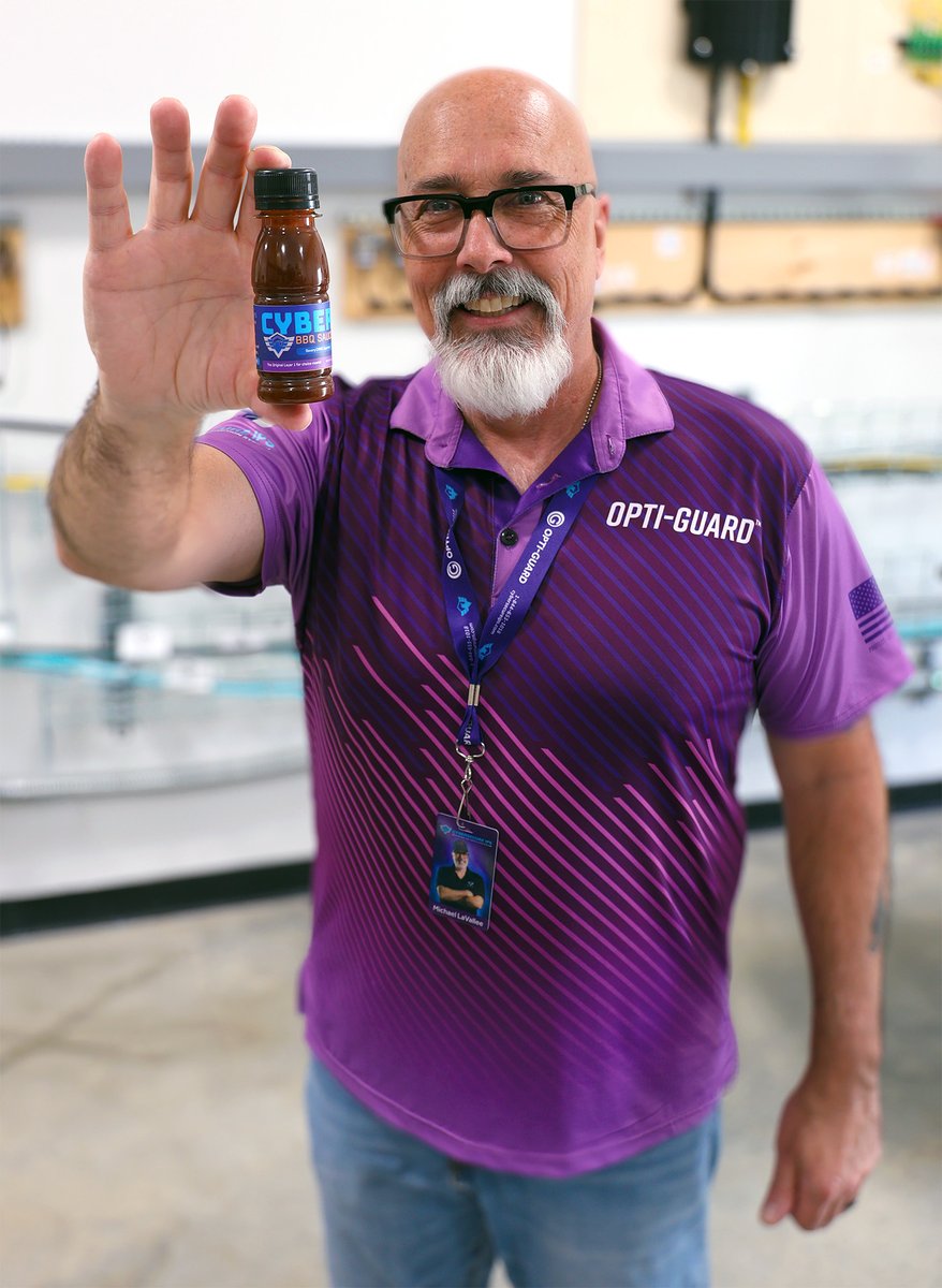 CyberSecureIPS's tweet photo. Since we're in Kansas City for #NLIT2026, our team bottled up some yummy Cyber BBQ sauce. Its the best "Layer 1" for your choice meats! Get them while supplies last at Booth #504. #NationalLabs #CyberSecurity #InfrastructureProtection #CSIPS https://t.co/HrsJNeZjmg