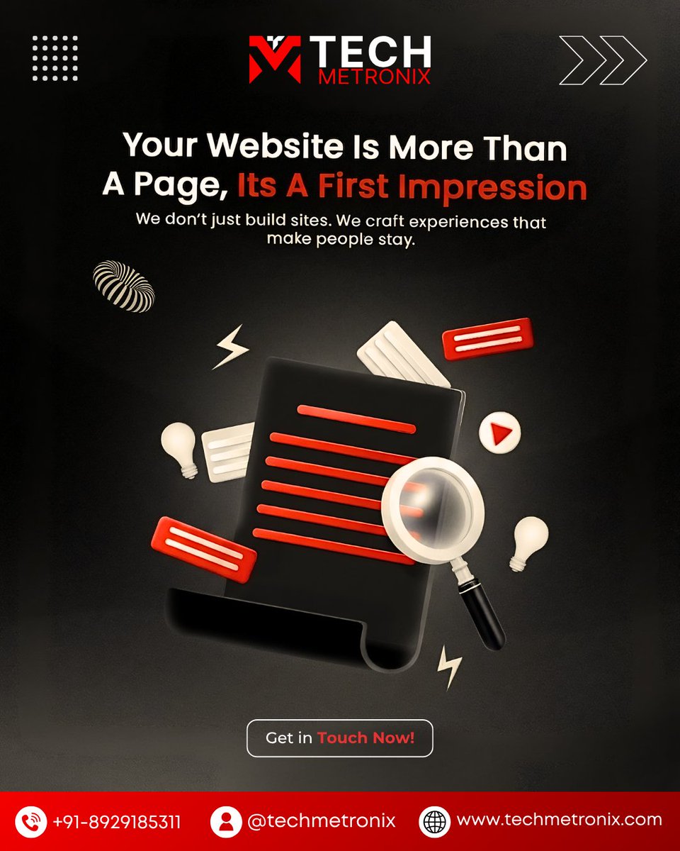 TechMetronix's tweet image. Your website = your first impression 💻

Make it engaging, impactful, and unforgettable.

📞 +91-8929185311
🌐 techmetronix.com

#Techmetronix #WebDesign #UX #Business #Growth