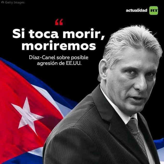 GEIC_DICE's tweet photo. YoSigoAMíPresidente ya sea con la ideas o con un fusil #LaPatriaSeDefinde 
"Si toca morir, moriremos"
Rendición, jamás 💪🇨🇺
#SomosGEIC https://t.co/NGyQml0czB
