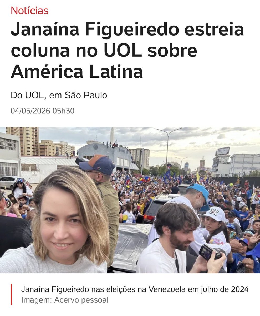 janafig's tweet photo. Janaína Figueiredo estreia coluna no UOL sobre América Latina - UOL
https://t.co/MrPbS7jYfg https://t.co/Zmq2qnGstY