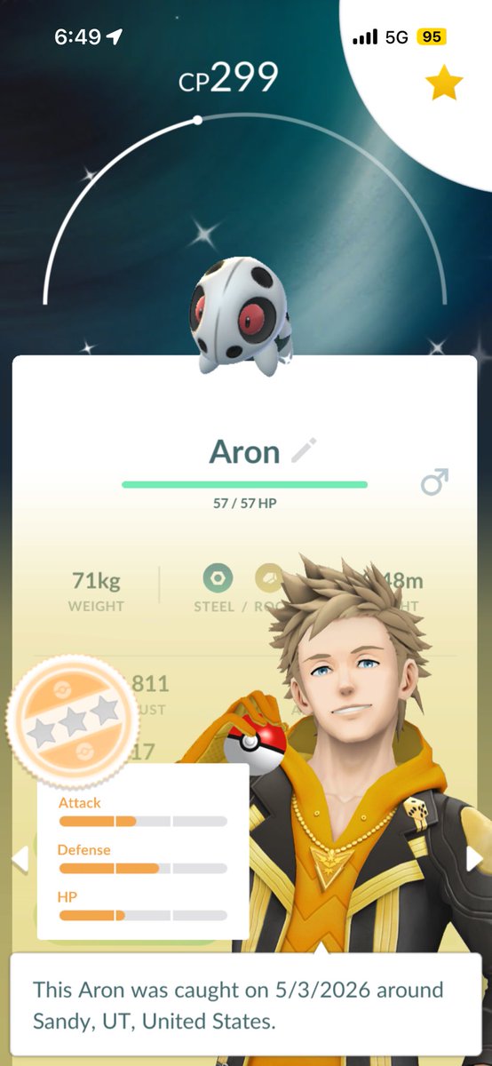 Kozu_Kallen's tweet image. shiny ✨ aron ✨ while the lady and i were out shopping! super stoked about this little fella and a dream shiny to get! 🥳
.
.
.
#shinypokemon #shinyhunting #pokemon #pokemongo #niantic #nintendo #iphone