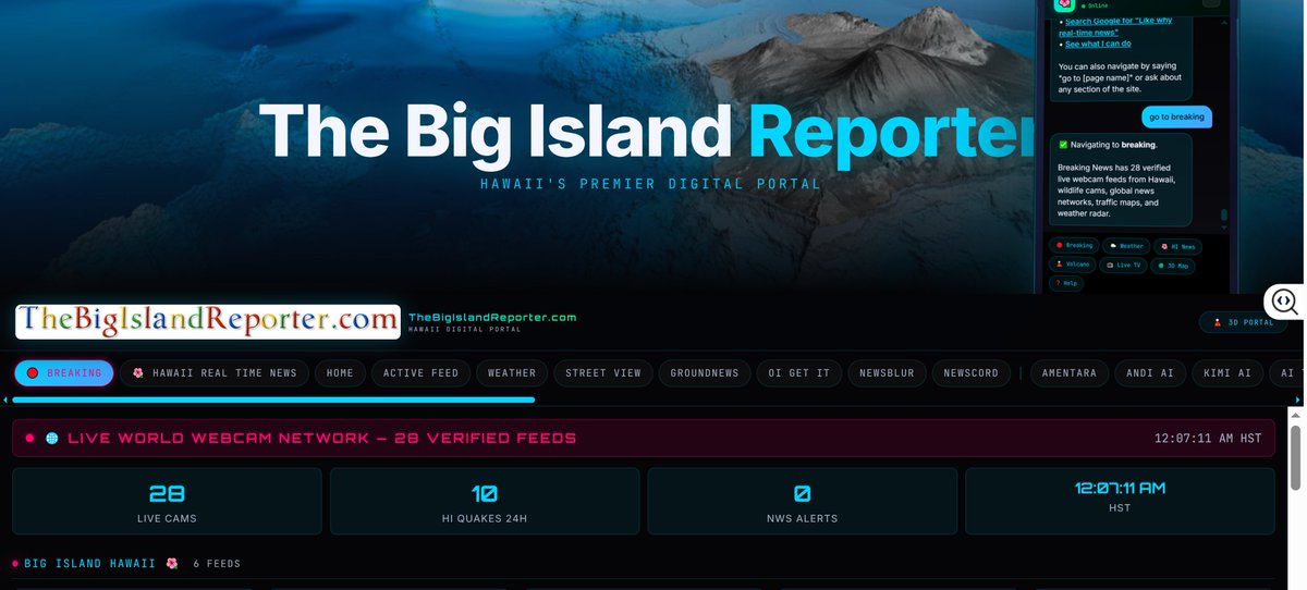 BlueTurbanStone's tweet image. #News #LocalNews #Journalism #BreakingNews #Hawaii
#AI-powered news aggregator
The Big #Island #Reporter
thebigislandreporter.com
youtube.com/watch?v=LNElOH…
PODCAST
youtu.be/GJdlM2QEQDk?si…