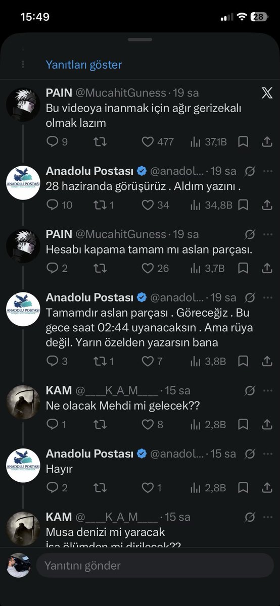 mstfglny's tweet photo. @anadoluposta1 @MucahitGuness Ben ikiniz içinde aldım aslan parçaları 😂 https://t.co/mu6dpY7Uz8